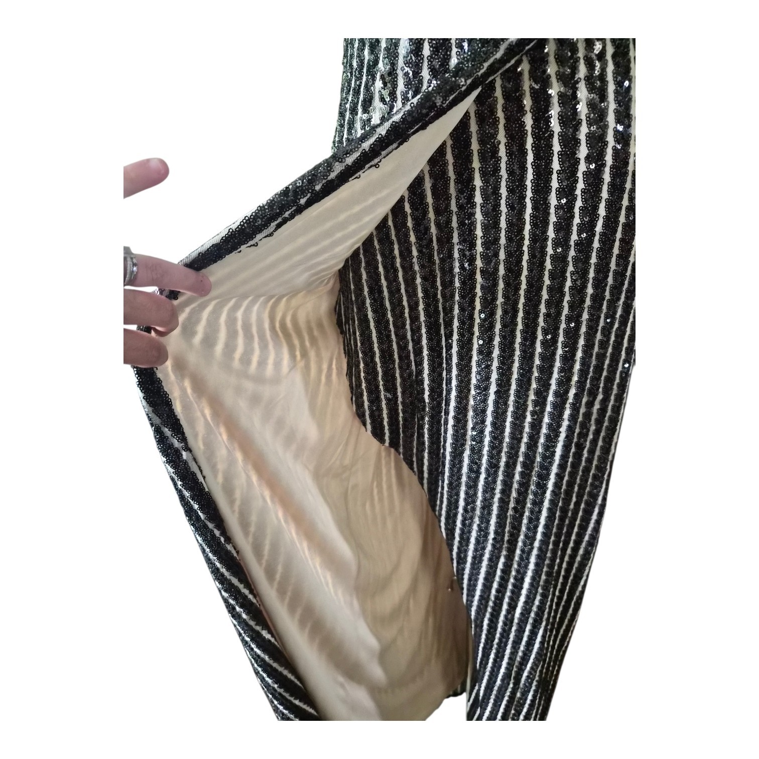 Lulus Unforgettable Elegance Black Silver Sequin Maxi Dress Sleeveless Nwt