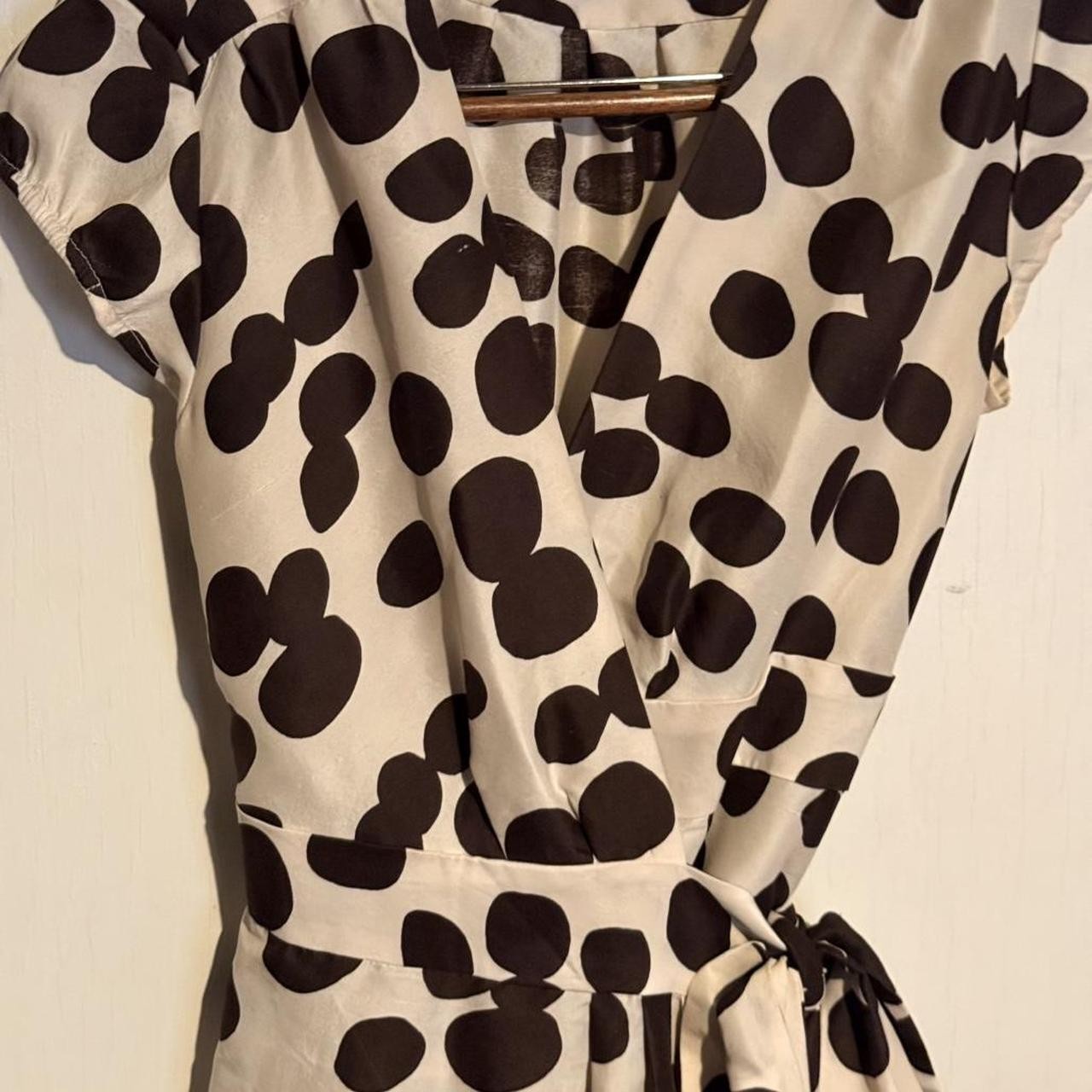 💋Rare Vintage Banana Republic 100% Silk Polka Dot Wrap Dress 💋