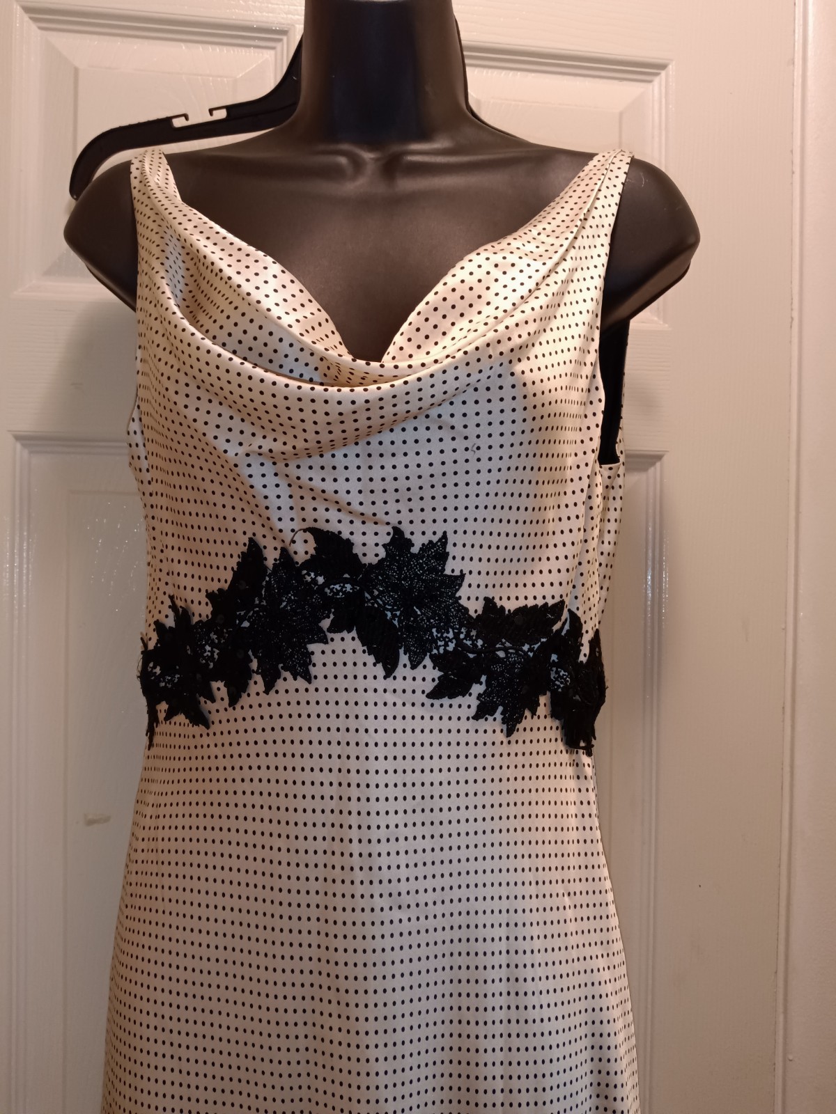 Laundry By Shelli Segal Elegant Silk PolkaDot Backless High/Low Dress Sz 6