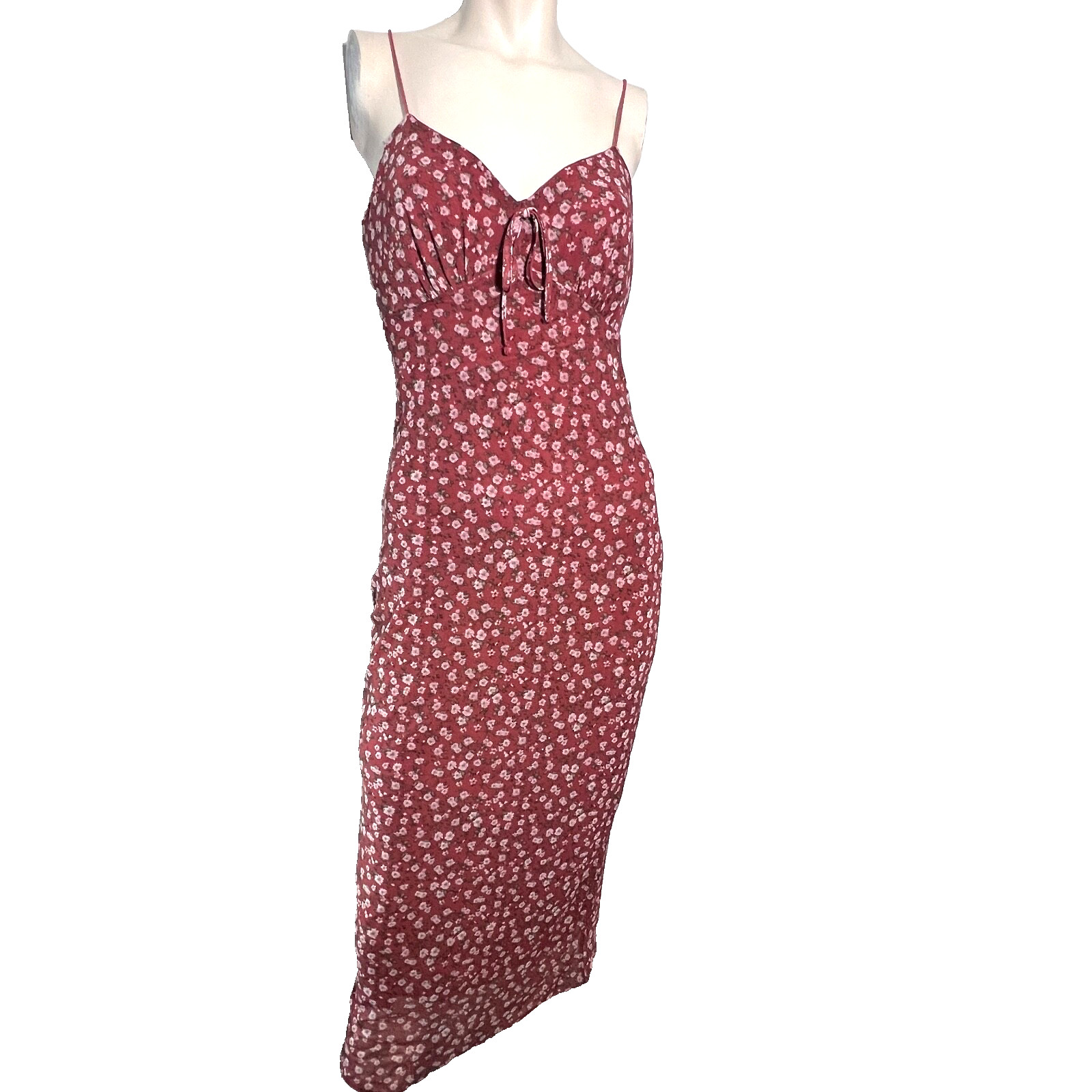Ultra Flirt Womens Maxi Dress L Boho Babydoll Milkmaid Romantic Y2K Cottagecore