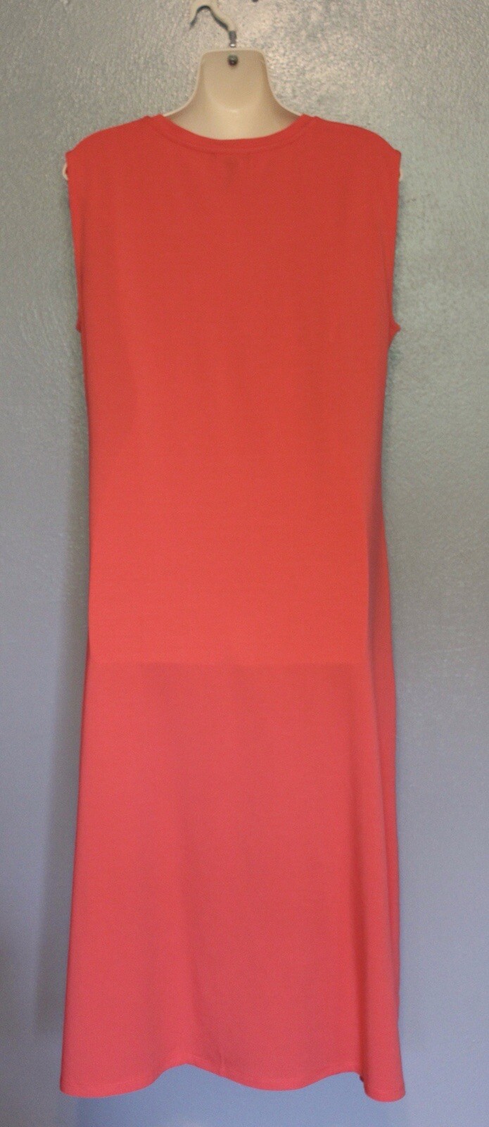 NWT Eileen Fisher Watermelon Tencel Jersey Stretch Shift Dress Small Sleeveless