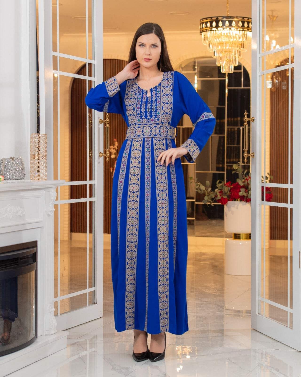 Embroidered Palestinian Style Traditional Thobe