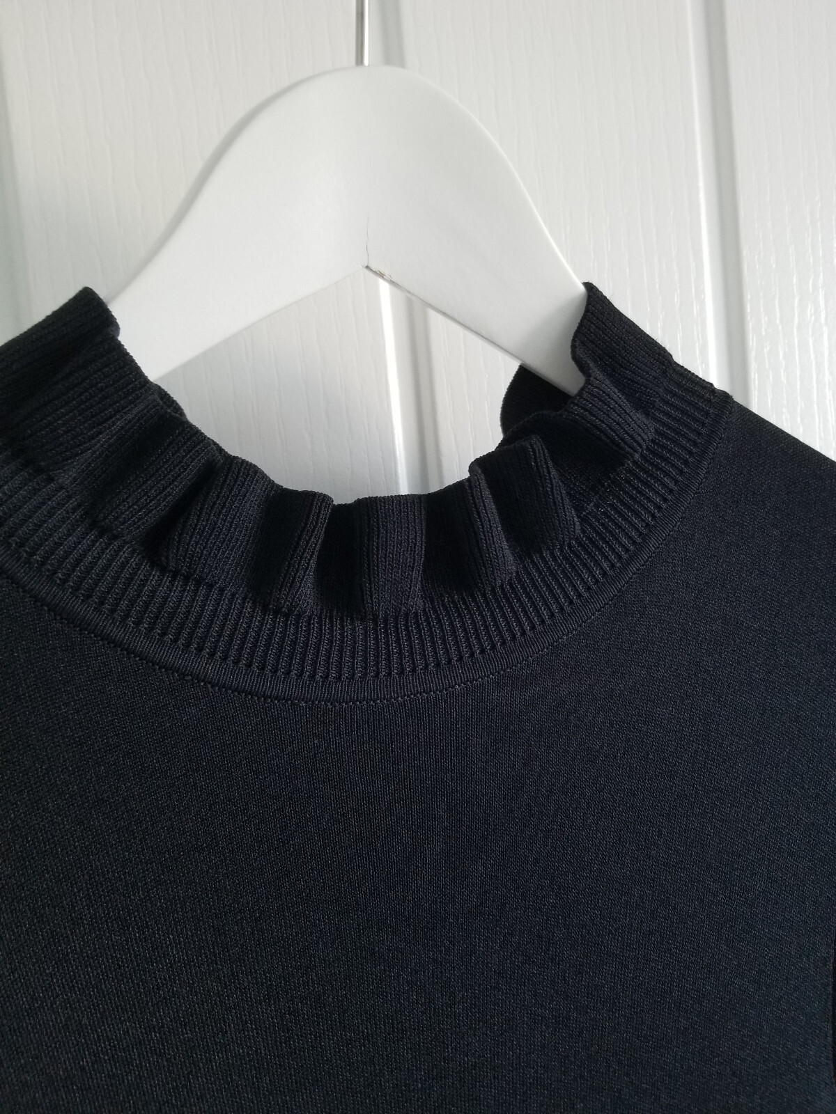 Ted Baker Zadi Long Sleeve Full Skirt Dress Size 4 UK 14 Dark Blue Black Navy