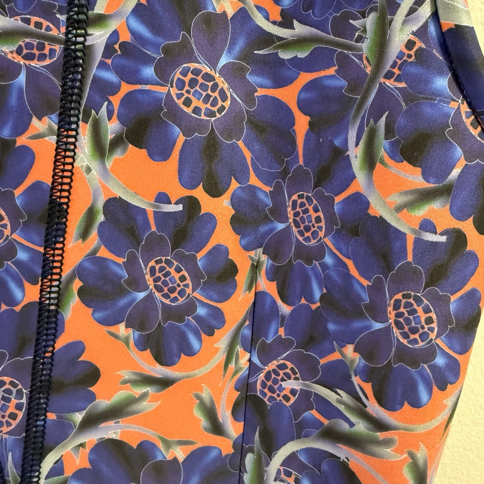 Cynthia Rowley Purple Bonded Floral Print Shift Dress Sz 10 Neoprene Scuba