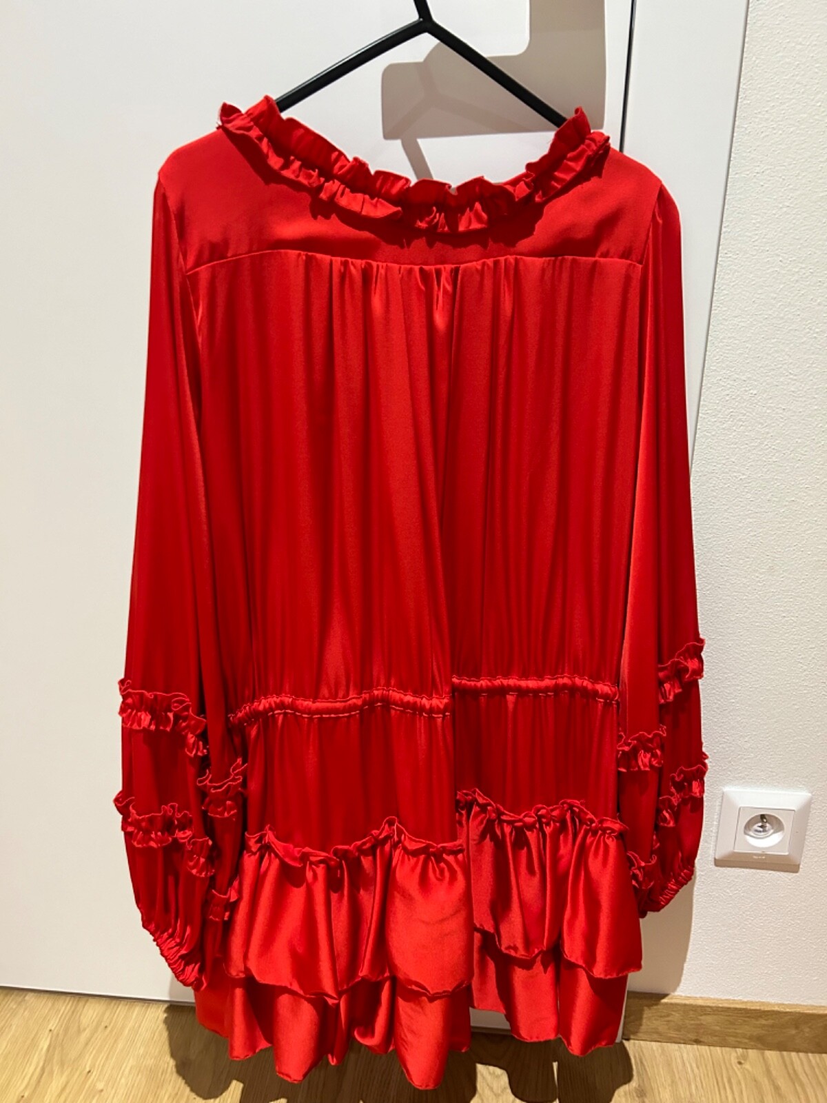 Red custom Silk dress