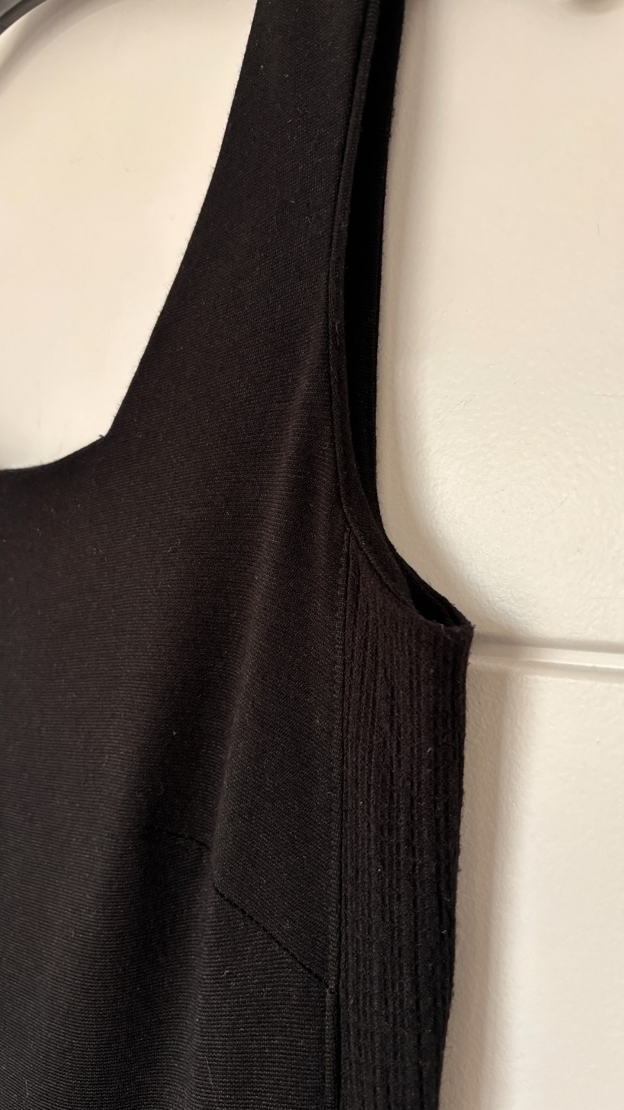 Gershon Bram Maxi Dress XS Black Ribbed Stretch Sleeveless Luxury VGC 67%Vis