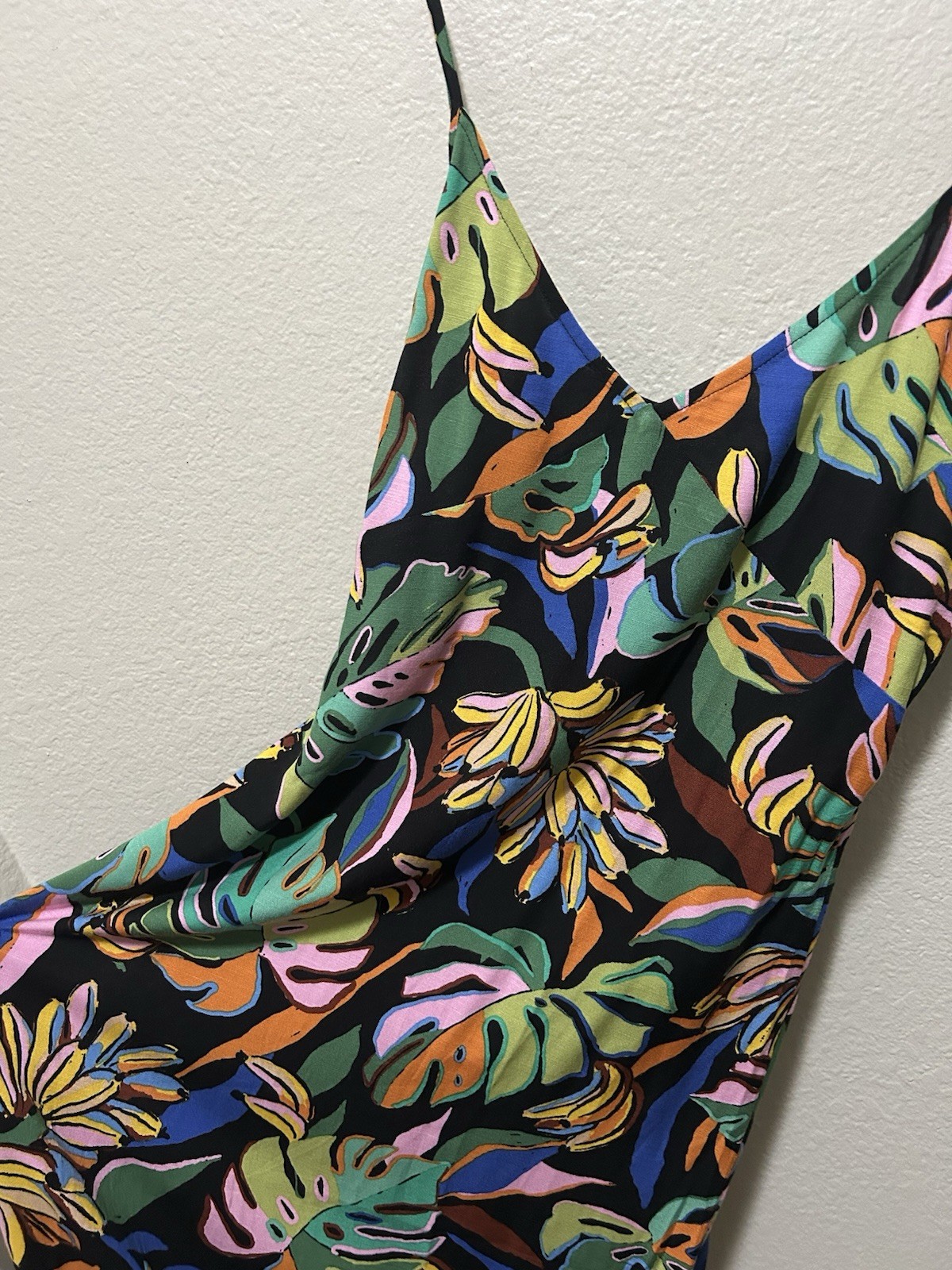 NWT Rip Curl Sunset Luau Midi Dress Medium Tropical Floral Beach Boho Surf