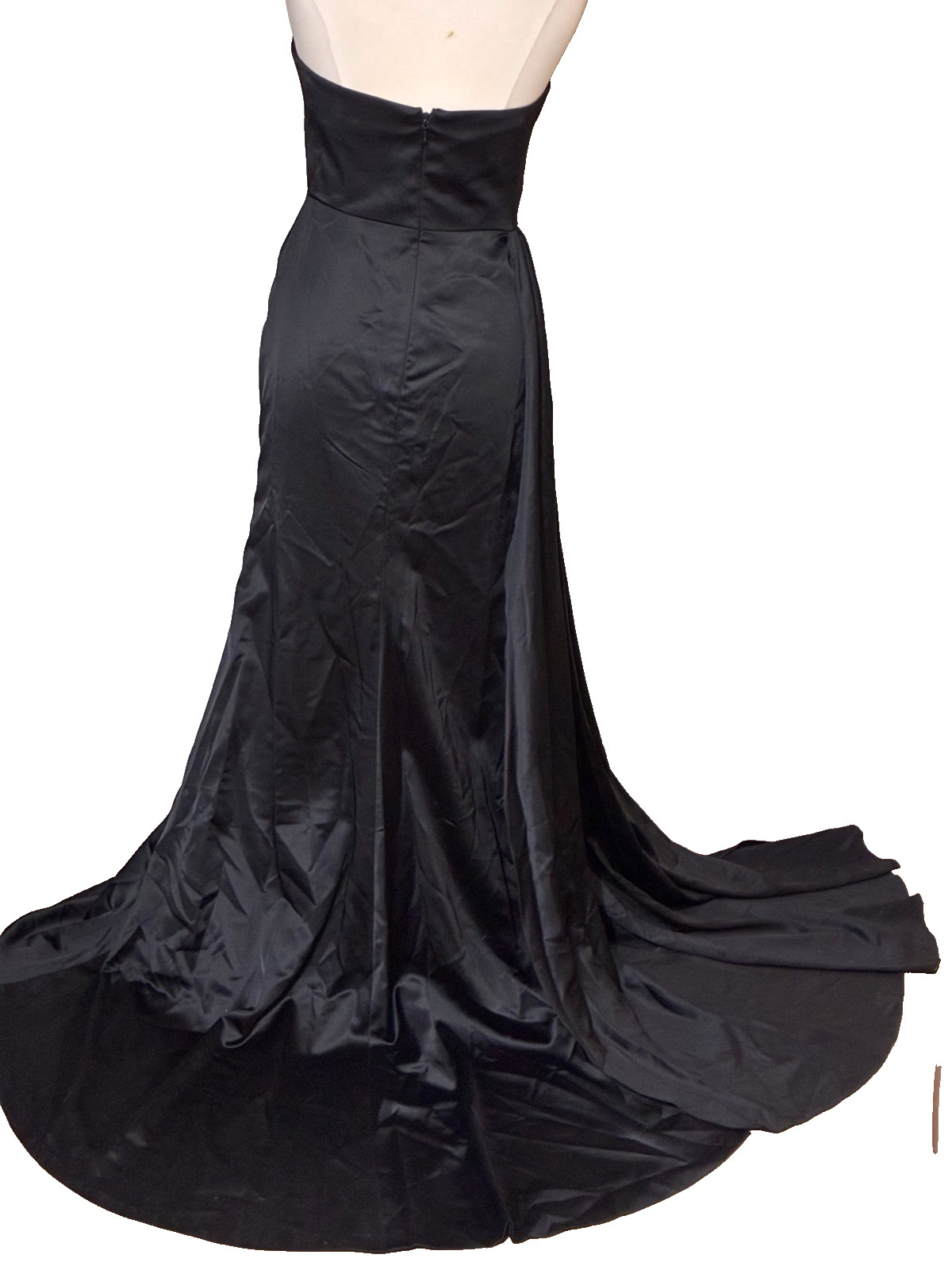 ChicSew-Strapless S’Hrt Lux Satin Drape Panel Gown(Black)-Sz 8 – MRSP $285