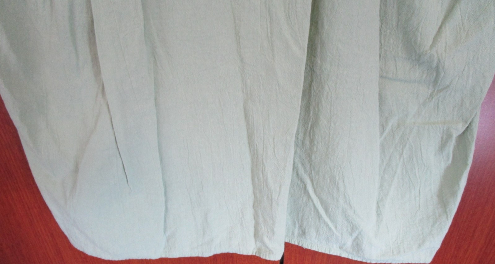 Green Shift Dress w Pockets & Partial Zipper Large Cotton Bust 43 Length 32 in