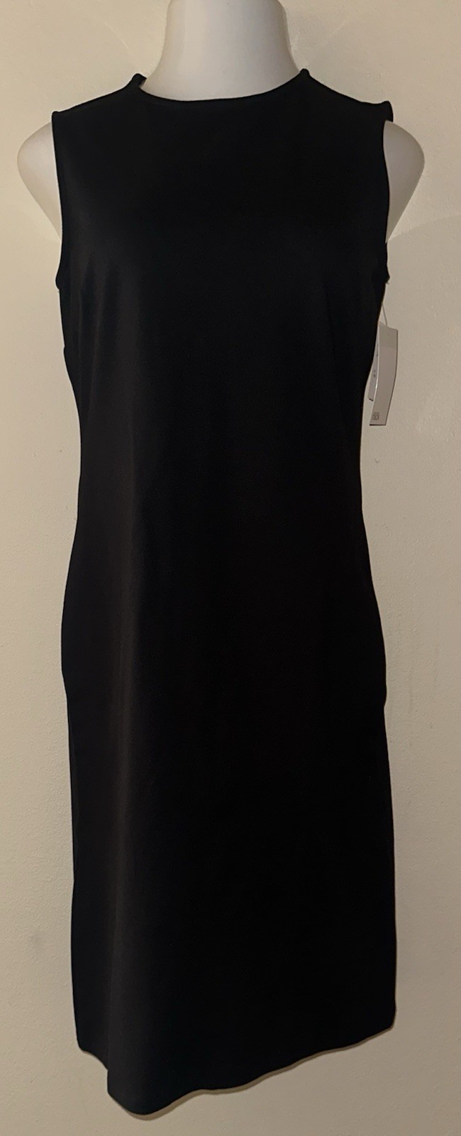 Black Nordstrom Rack Sleeveless Back Zip Midi Dress ~ Medium M ~ NEW