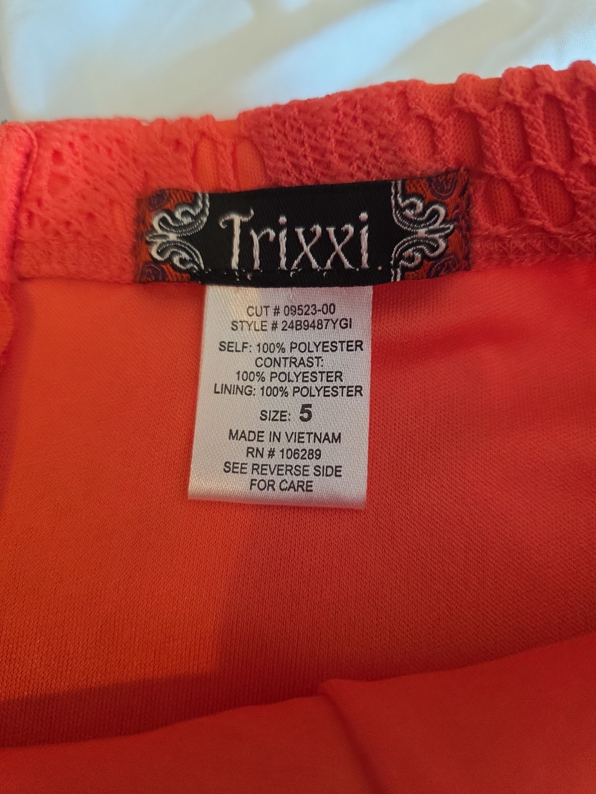 trixxi top orange Flowered BEAUTIFUL