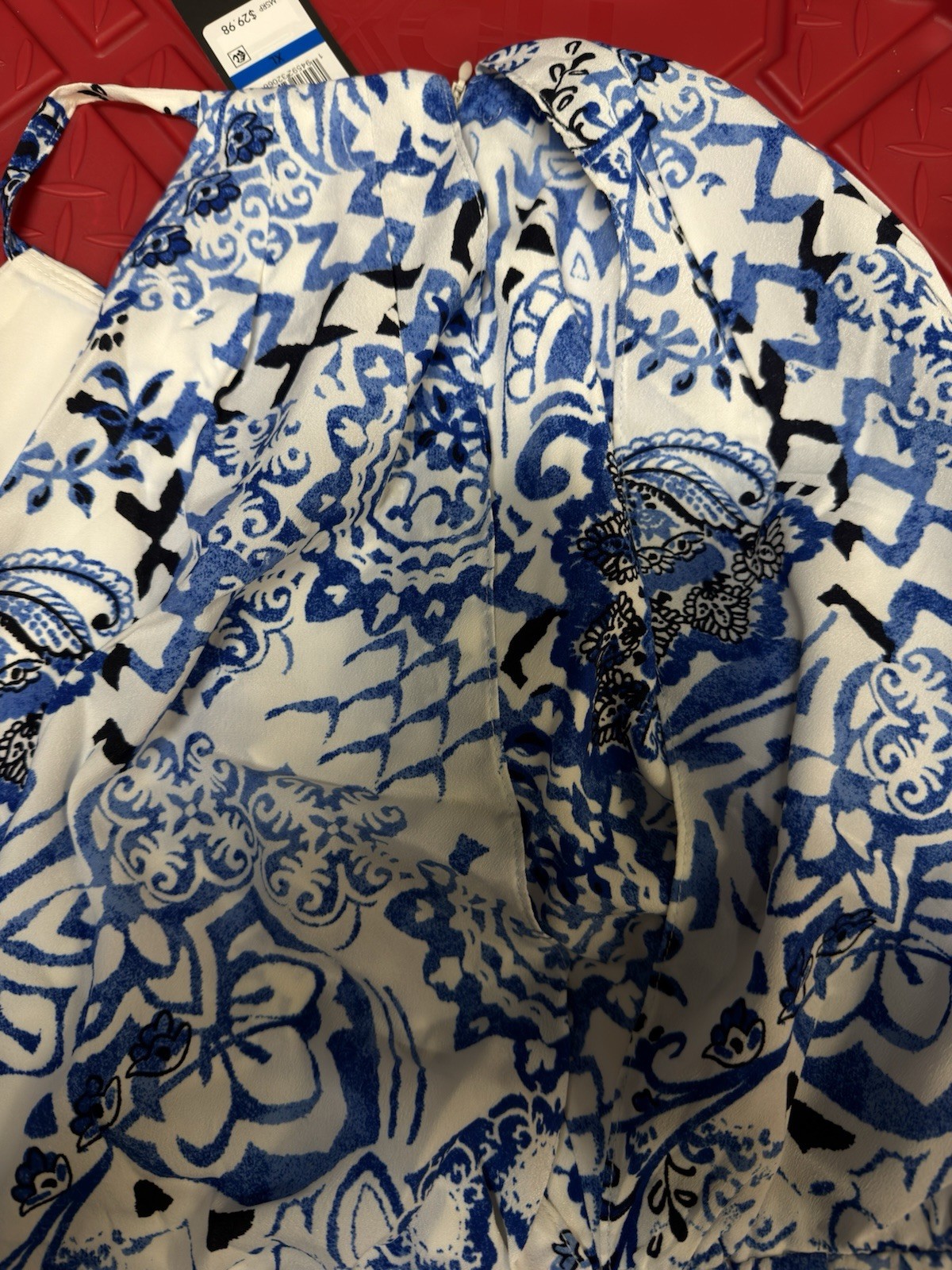 💙 Falling Flowers Blue & White Halter Dress | NWT | Size XL