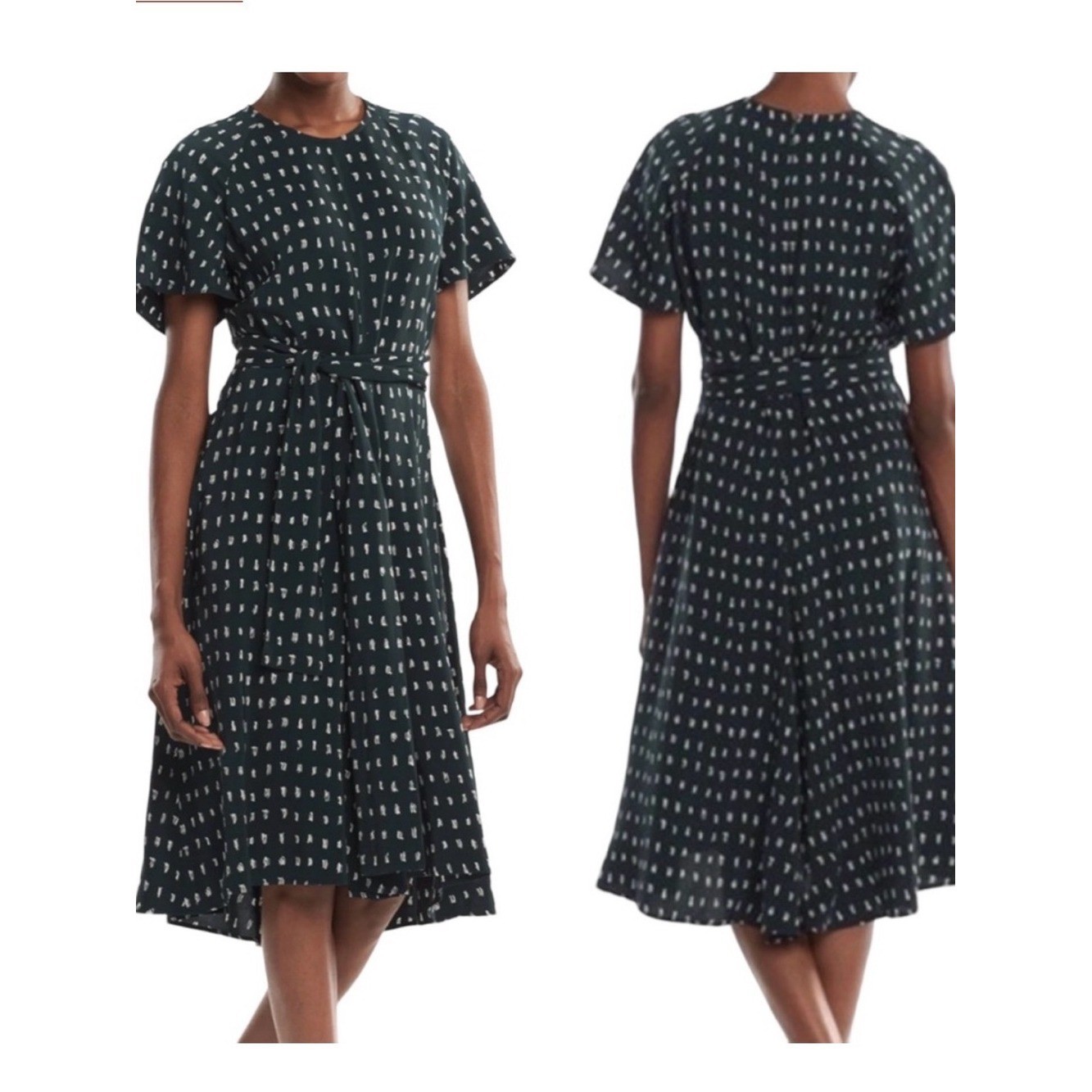 MM Lafleur The Jessica Swipe Print Dress Green large