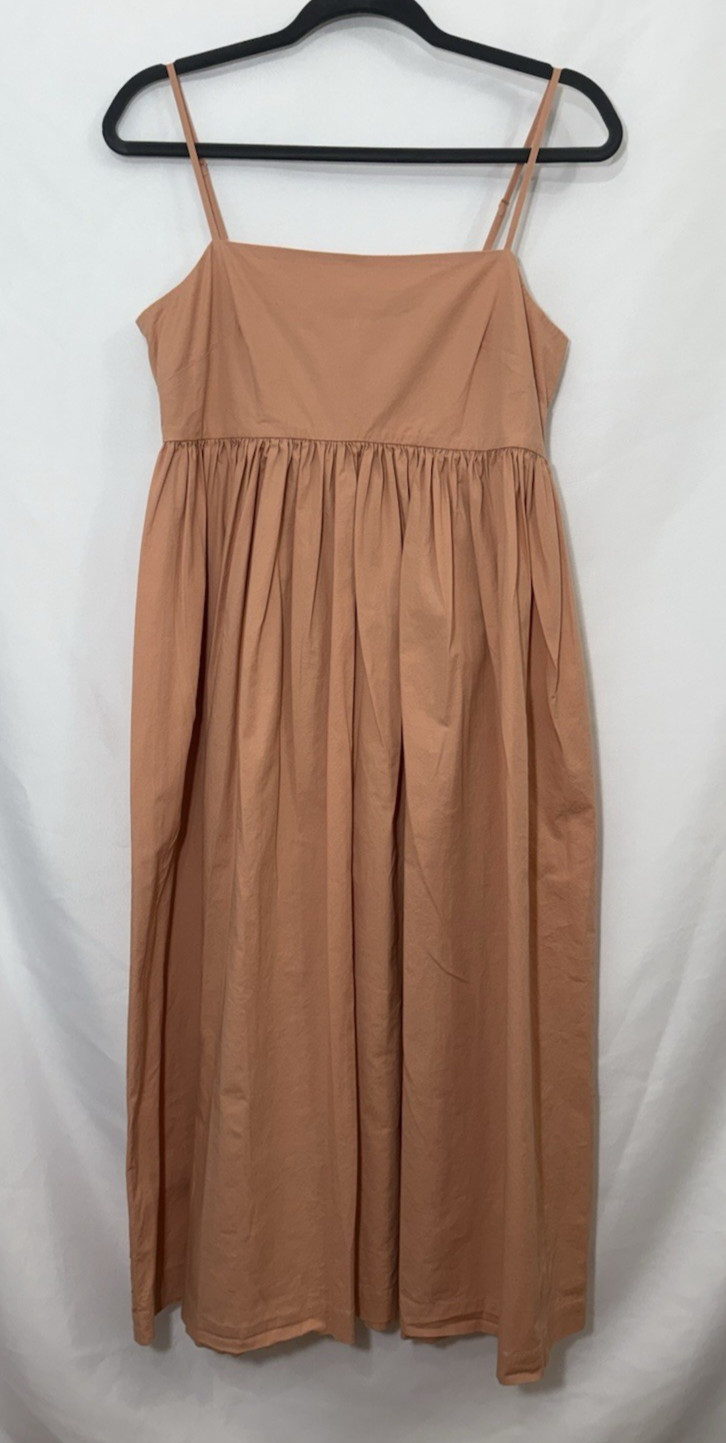 Nordstrom Peach Empire Waist Fit & Flare Midi Dress Womens Size S