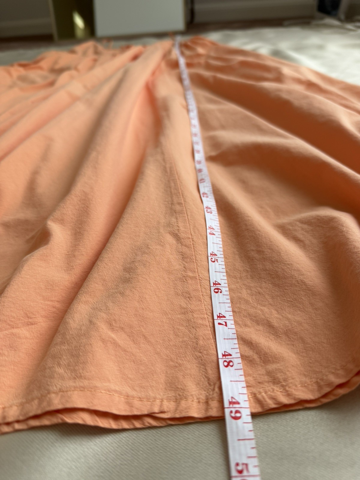 Stitchdrop Coral Orange Lace Up Smocked Maxi Dress Women’s S Cottagecore