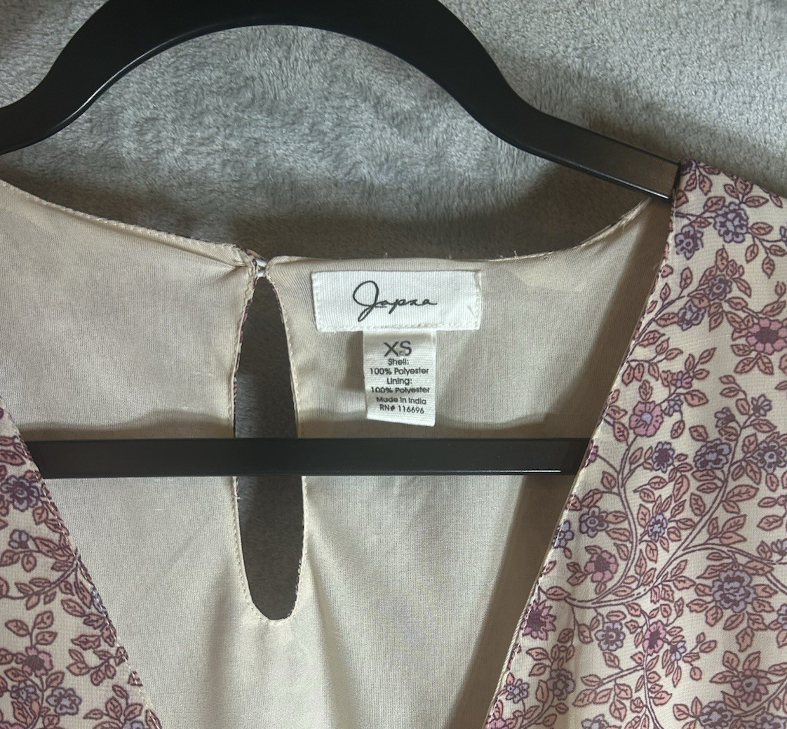 Japna NWT Western Layered Boho Chic Earthy Prairie Ultra-Feminine Mini Dress XS