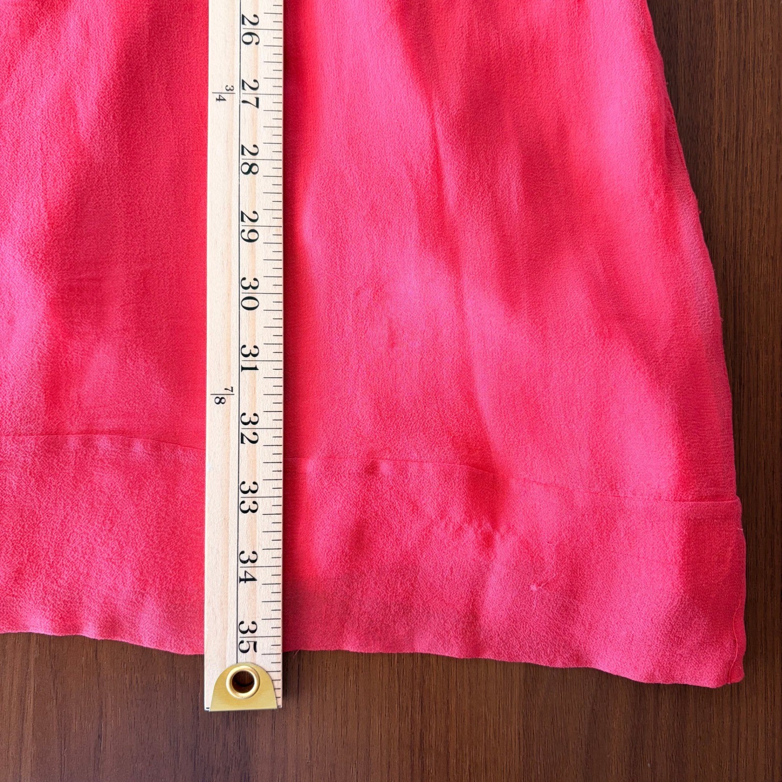 French Connection Shift Dress Silk-Georgette Sequined Coral V-Nick US10 UK14