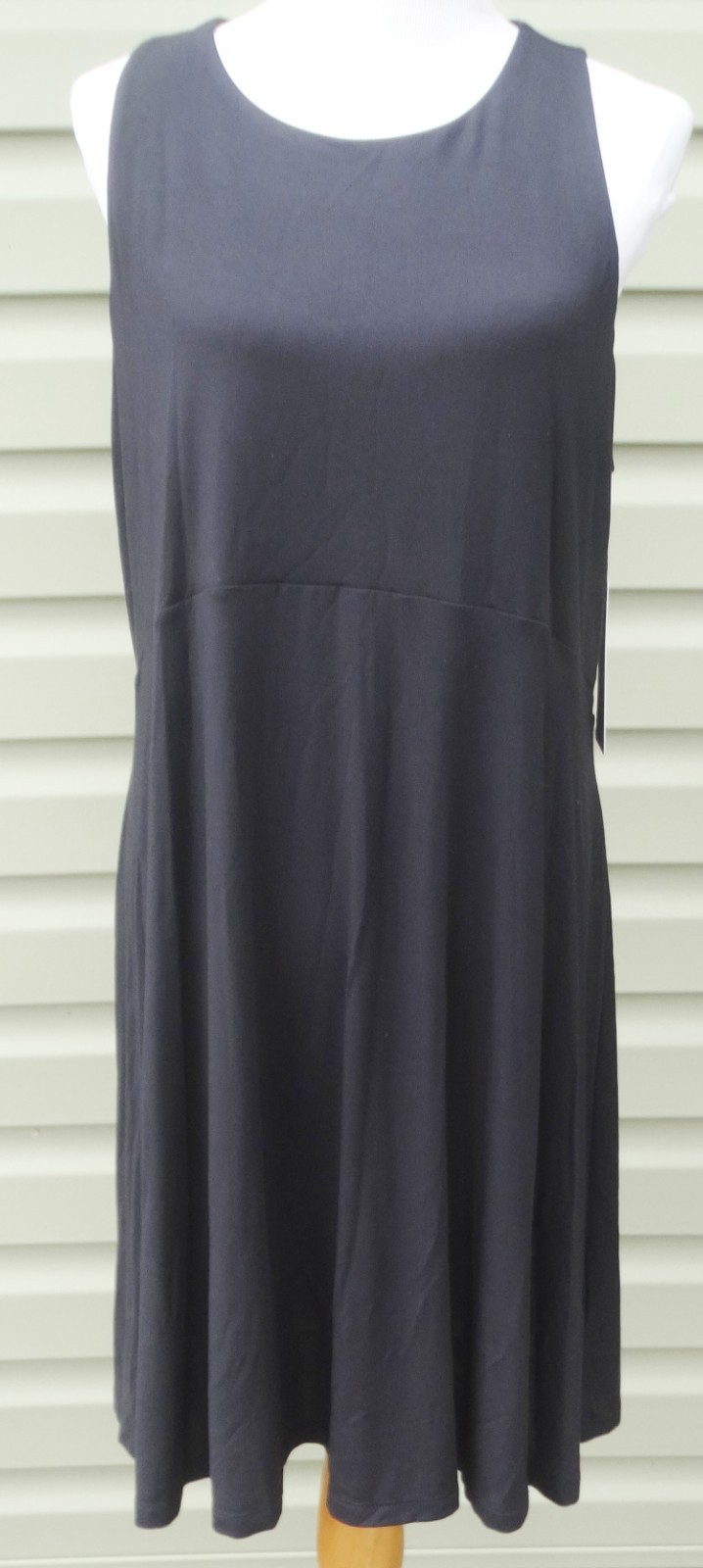 New ATHLETA Santorini Thera Dress Lightweight Stretch Athleisure Black Plus 1X
