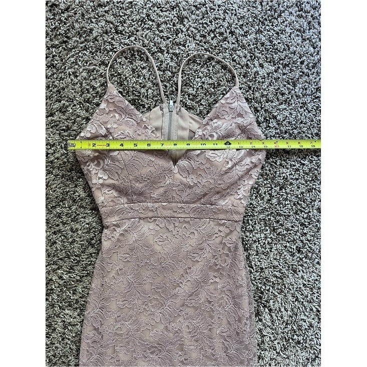 Emerald Sundae Mauve Pink Lace Bodycon Mini Dress Strappy Back Size S