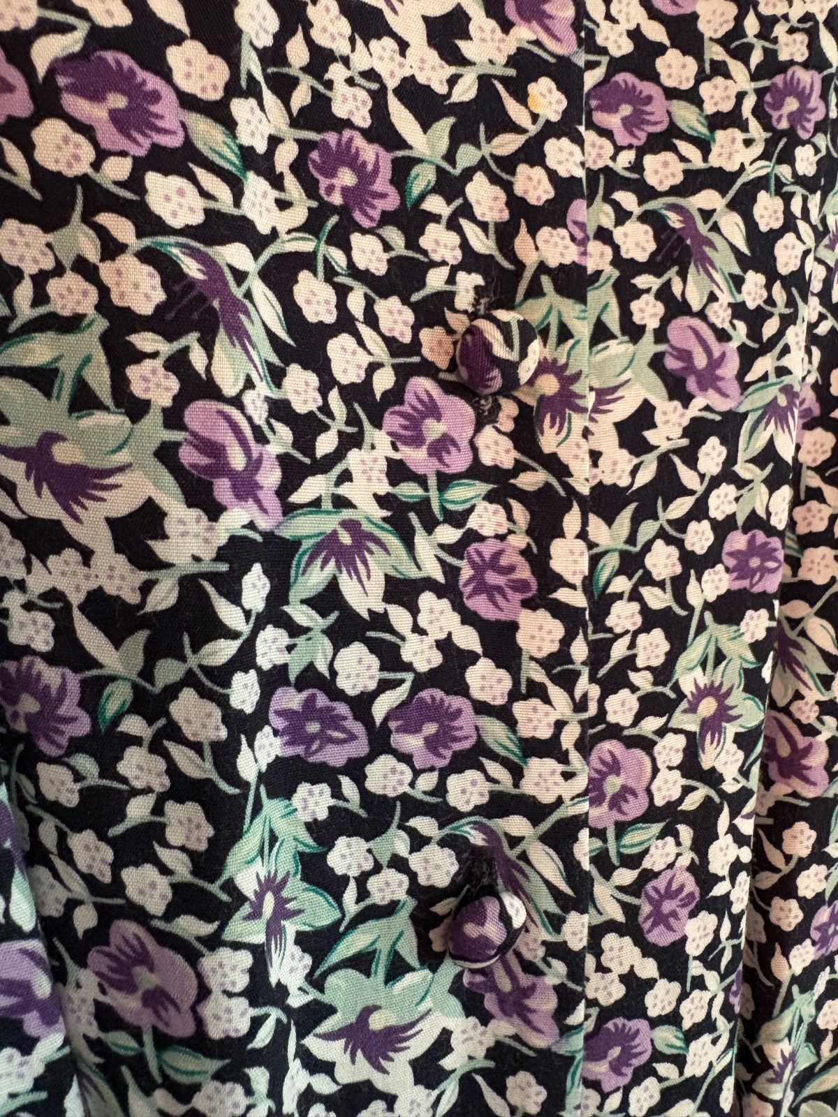 Vintage NWT Karin Stevens Women Rayon Floral Black Short Sleeve Dress Sz 10