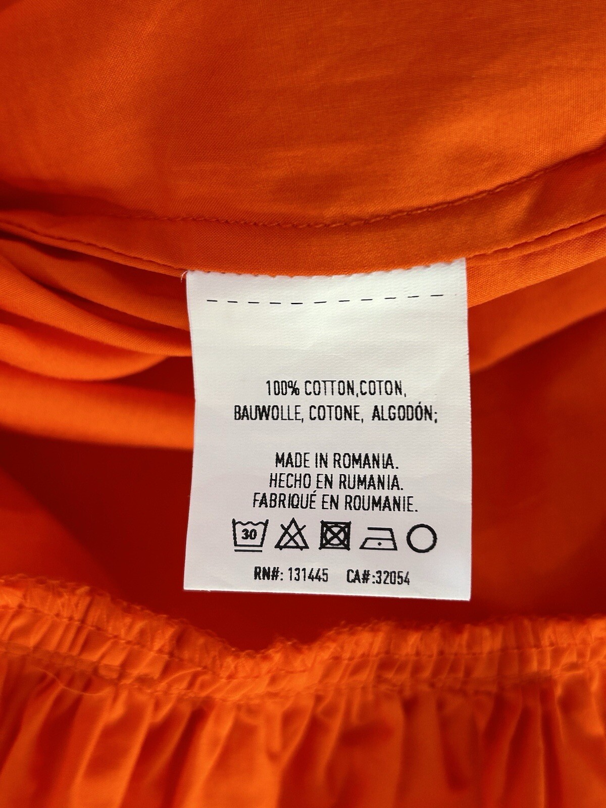 WHIT TWO Flouncy Ruffled Madi Dress size Medium Anthropologie Rich Orange