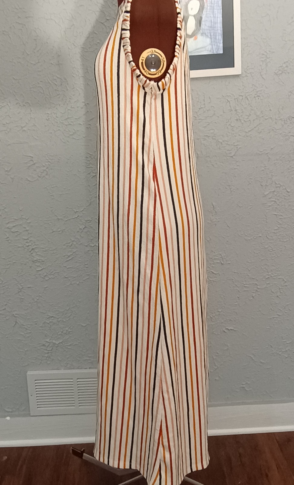 Sfera Collection Striped Maxi Sleeveless Dress Medium