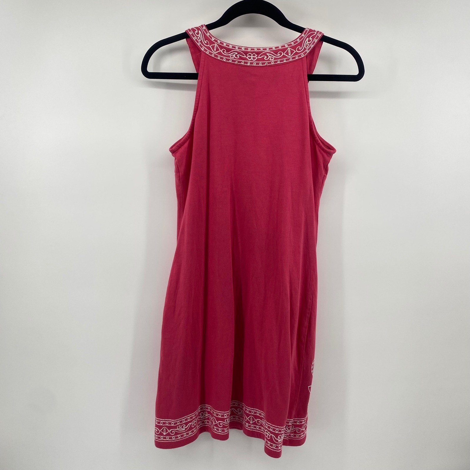 INC International Concepts Dress Womens Medium Pink Embroidered Boho Mini