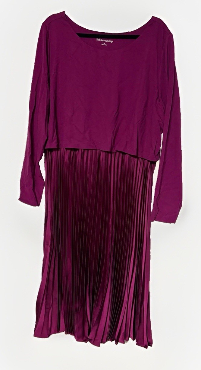 New with Tags Soft Surroundings Cassandra Dress (Style 2GA23) magenta purple