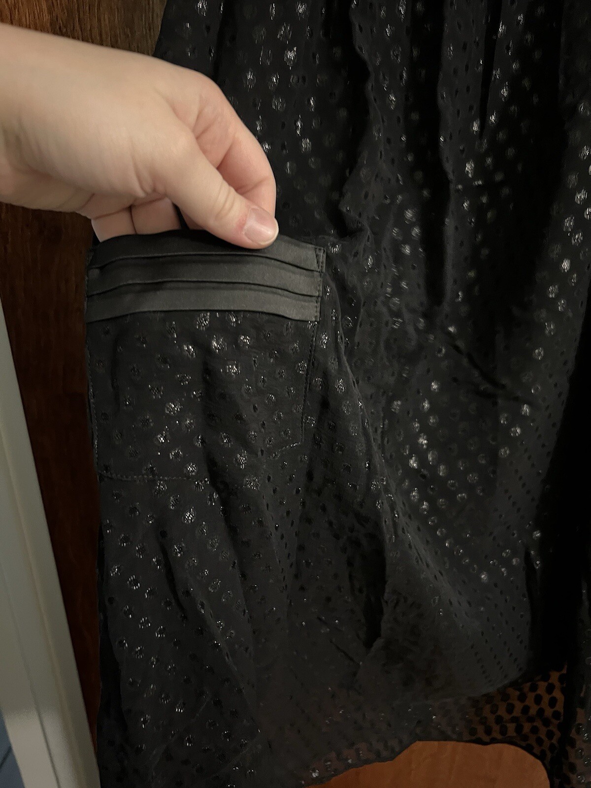 NEW HAUTE HIPPIE BLACK THICK STRAP FLOWY DRESS MEDIUM