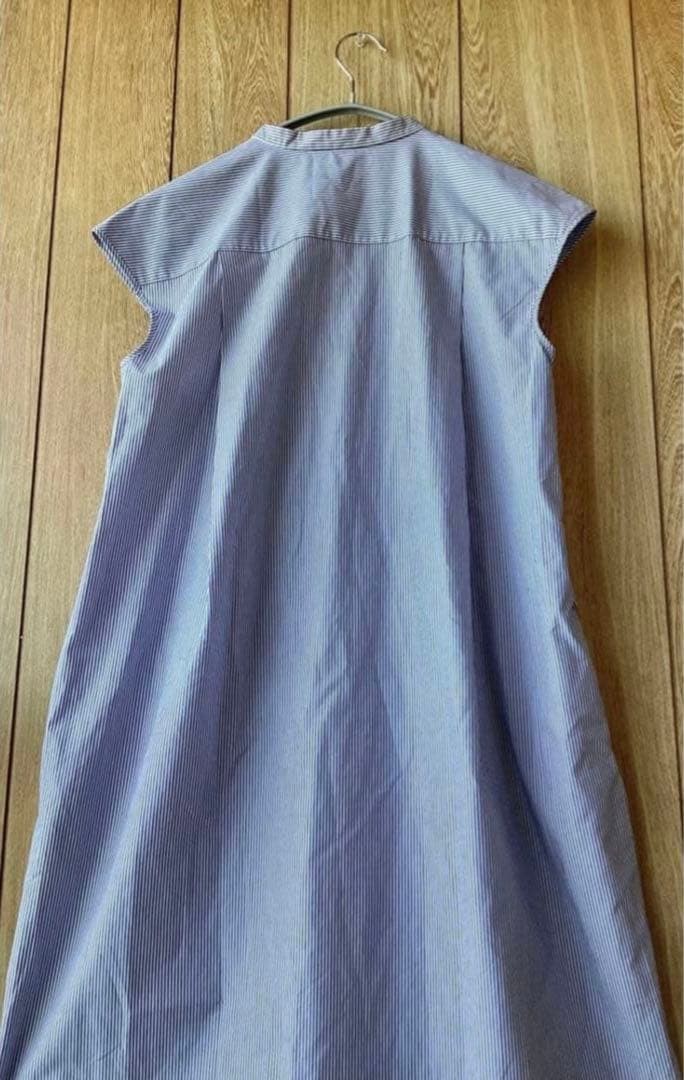 MUJI Long One Piece Stripe Natural Adult Casual Natural Life