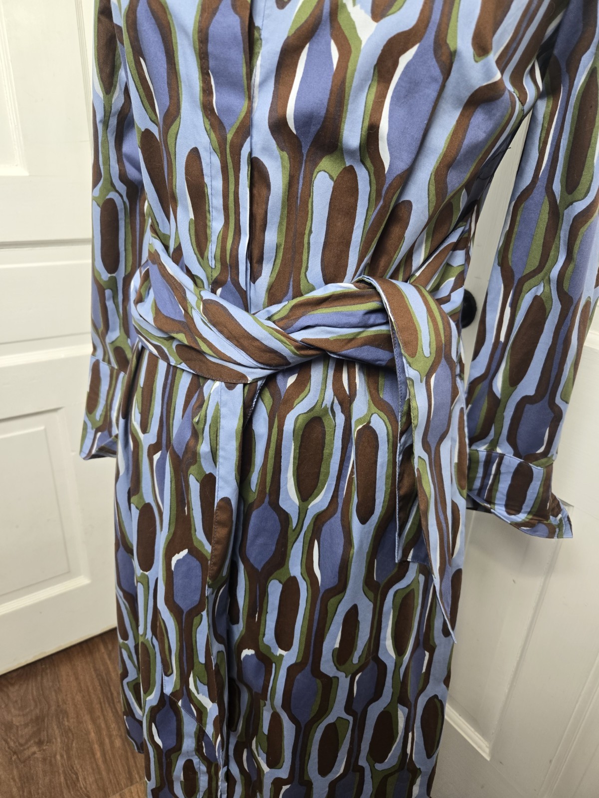 J. McLaughlin Orla Dress Size Small Blue, Brown And Green