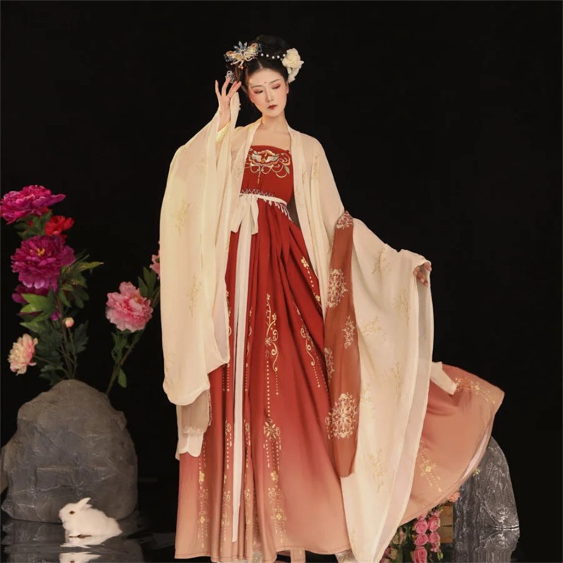 Ancient Chinese Women Clothes Traditional Hanfu Tang Dynasty Costumes Dress