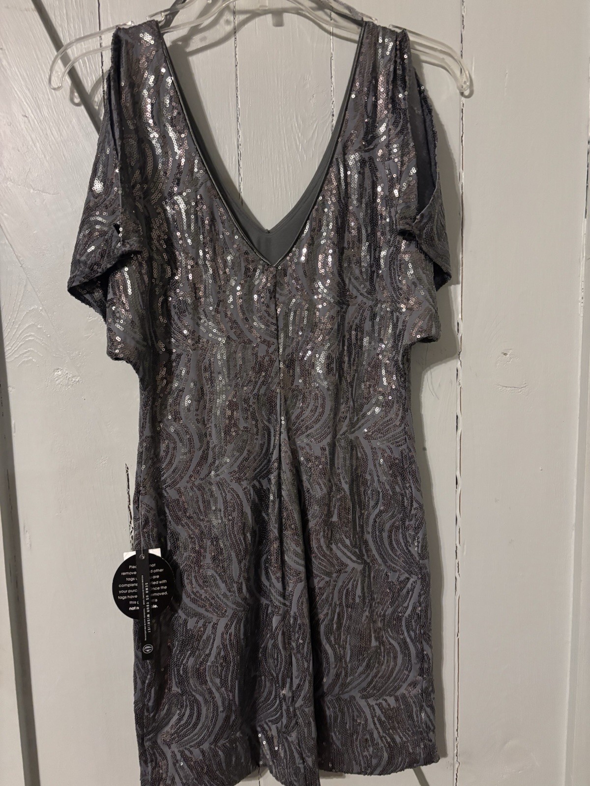 As U Wiah Women’s sequin silver gray dress size small new with tags