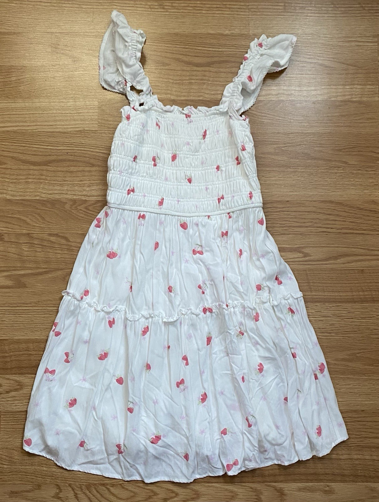 Pink Rose Women’s Strawberry Print Sundress Size Small NWT