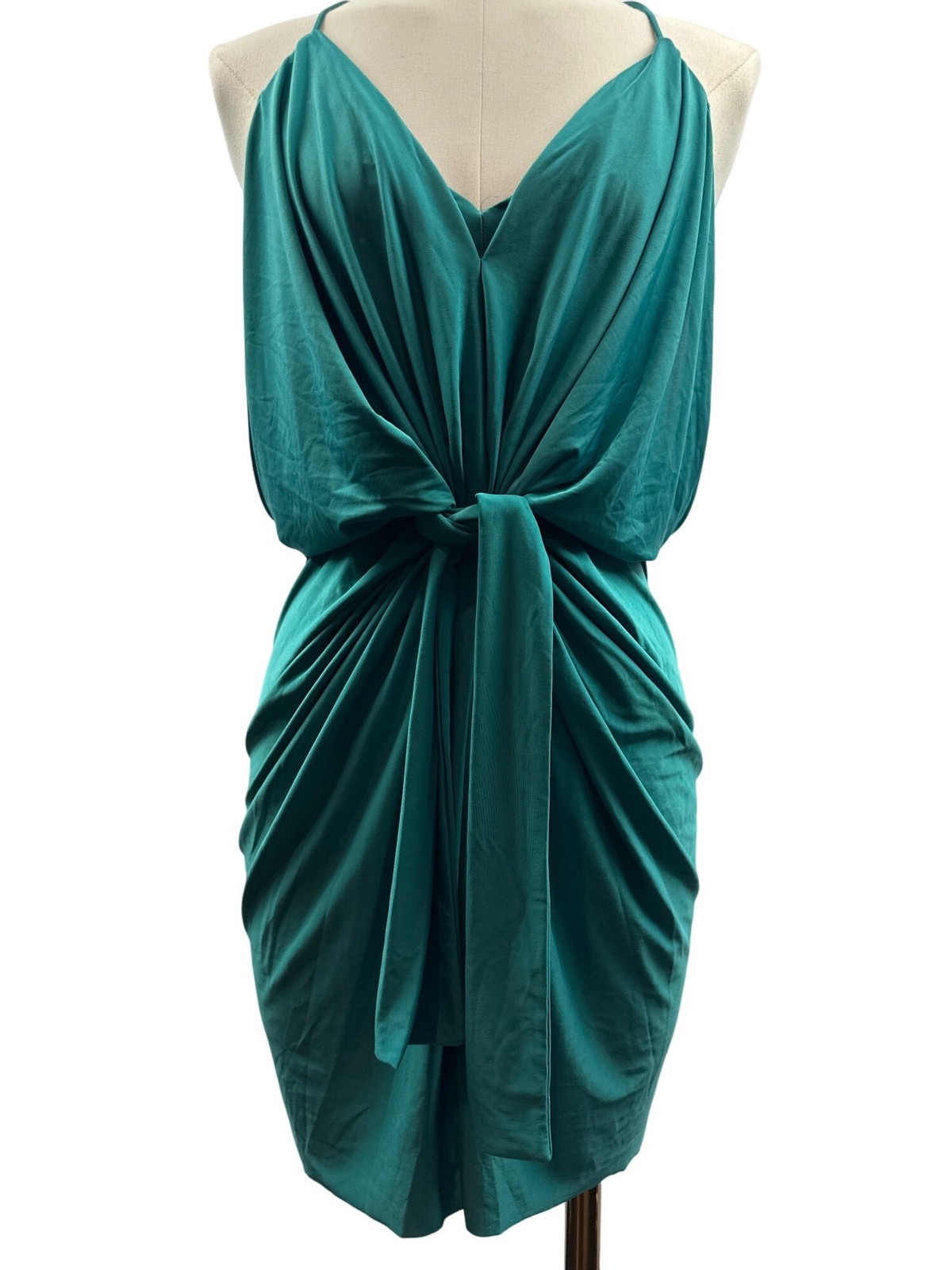 Women’s Misa Los Angeles Green Halter Mini Dress Size XS