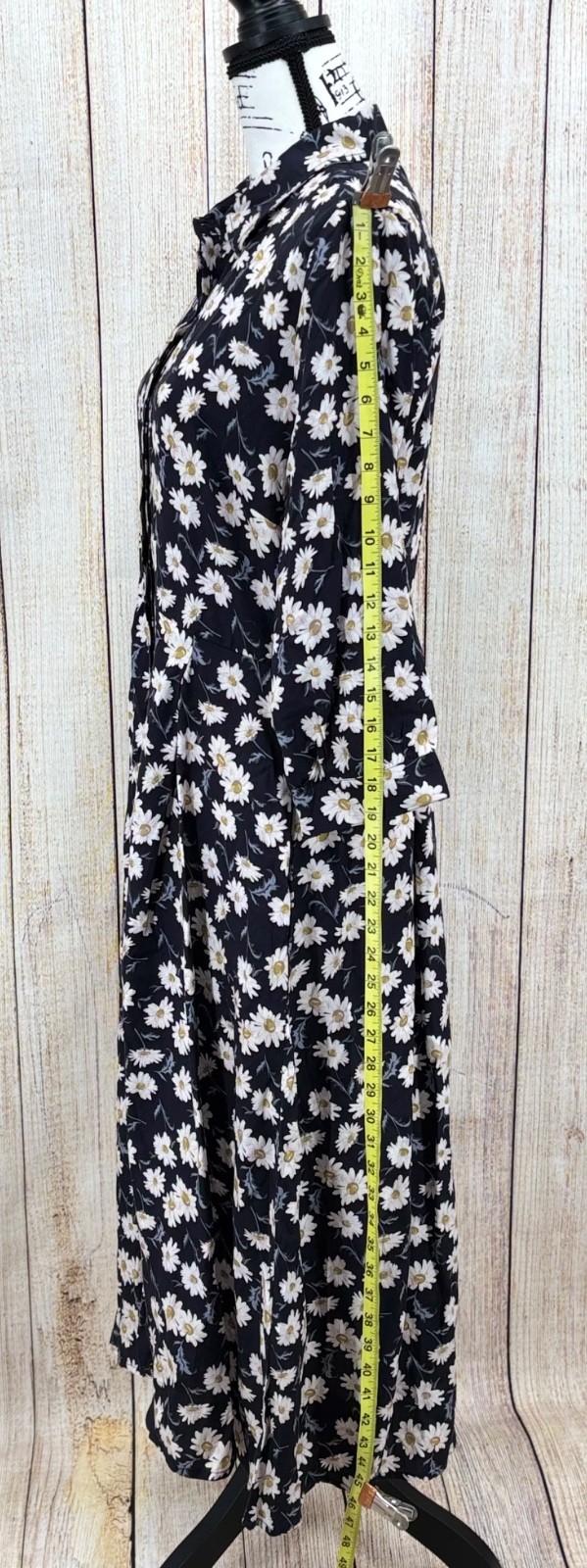 Barbour Cranmoor Dress Size 8 Navy Daisy Floral Shirt Midi 100% Lyocell NWT