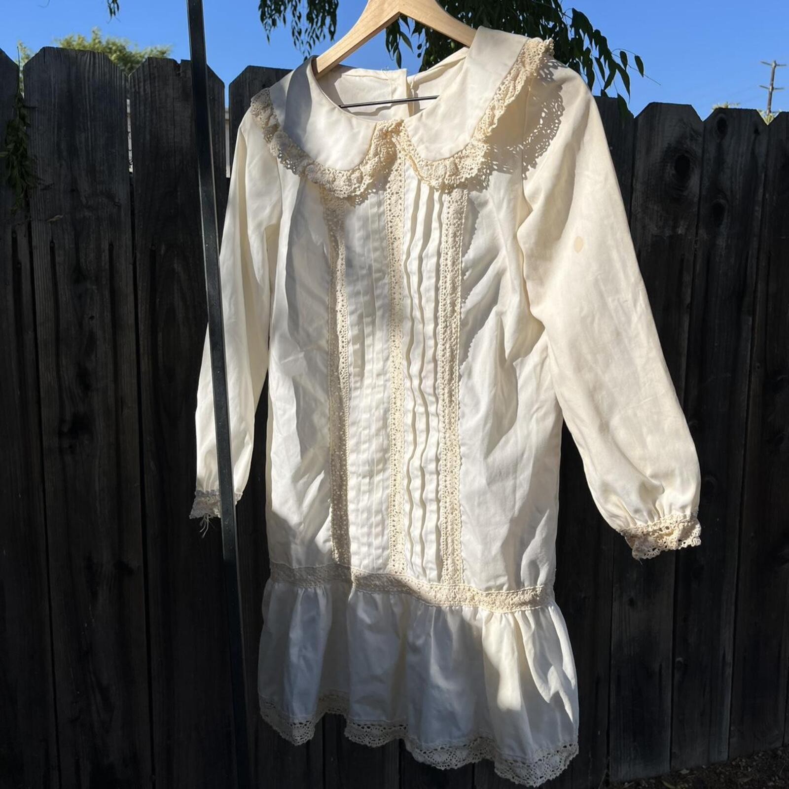 4- White lace trimmed babydoll dress by Victor Bijou cottagecore #fairycore