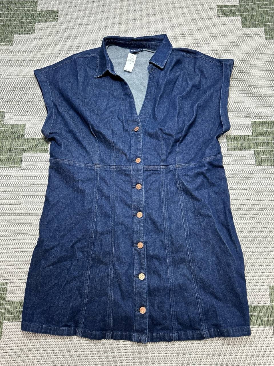 Gap Dress Womens Xxl Blue Cotton Denim Blouson New