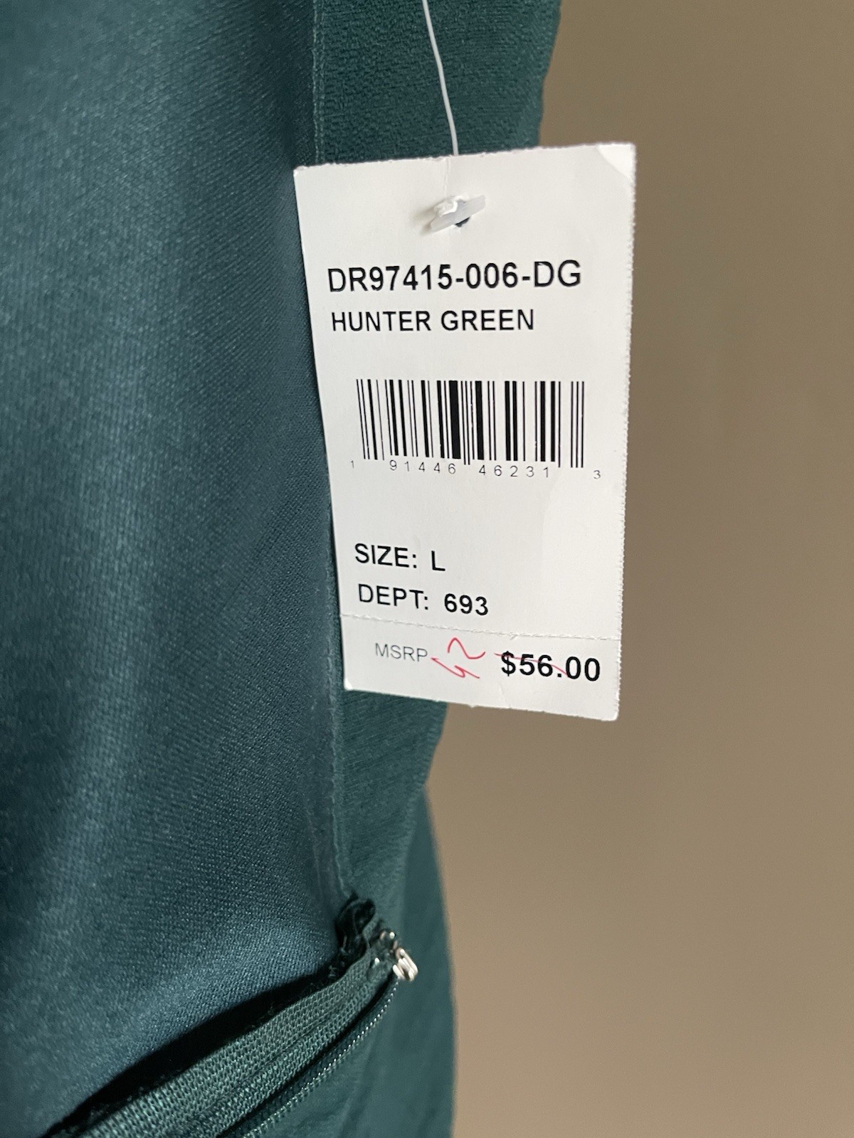 LUSH One – Shoulder Hunter Green Young Ladies Large Dress
