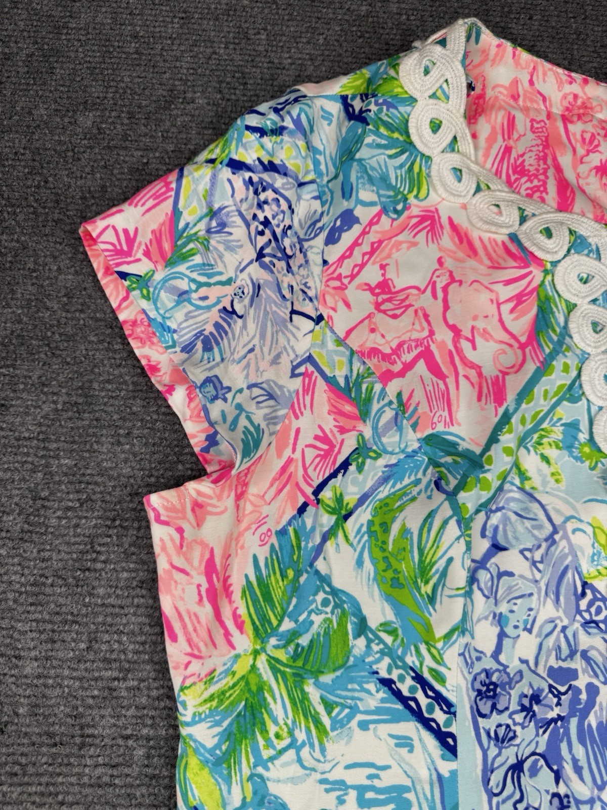 Lilly Pulitzer CASIDY STRETCH SHIFT DRESS Multi Bohemian Queen Pink Blue 16