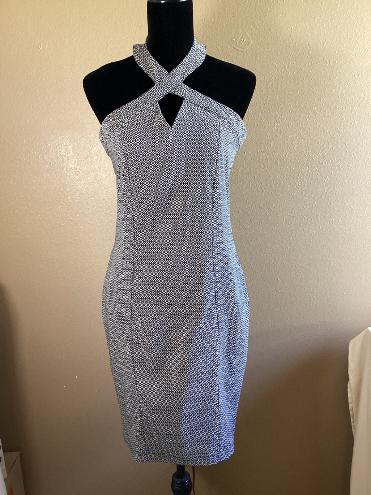 Isabella Halter Dress Geometric Size XL