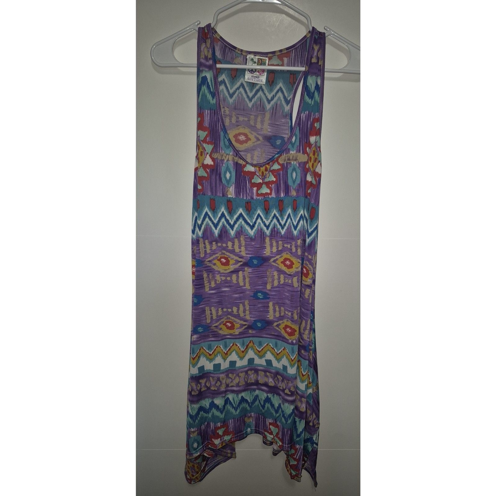 India Boutique BOHO VINTAGE Summer Dress Aztec Style Resort Holidaycore One Size