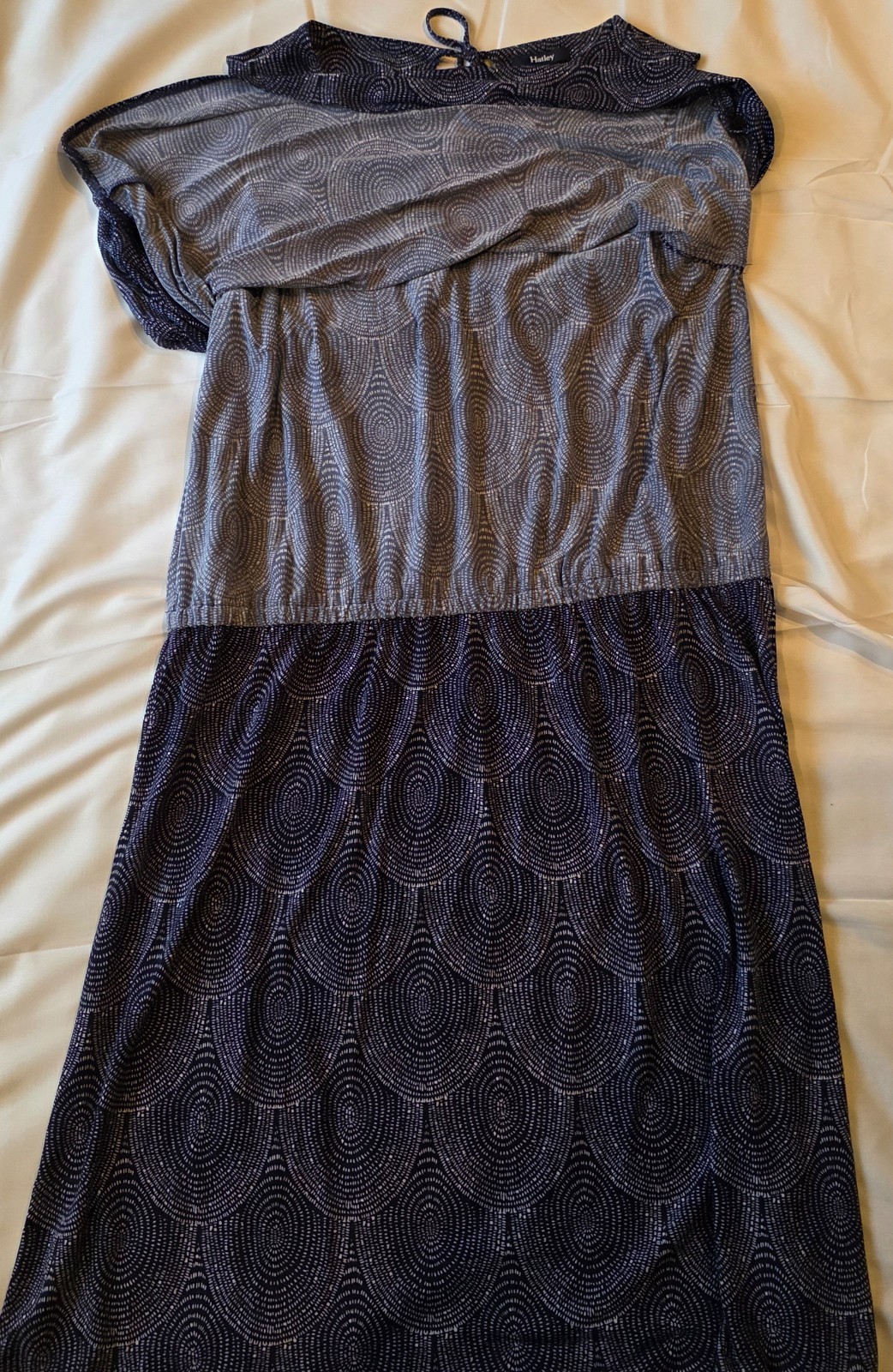 NEW- Hatley Large Regular Navy Blue with White Roberta Dress