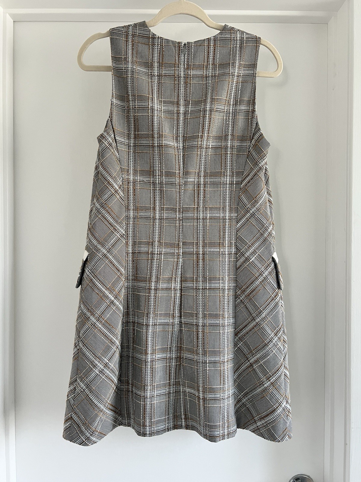 CUE Made in Australia Plaid Mini Dress Sleeveless size 10