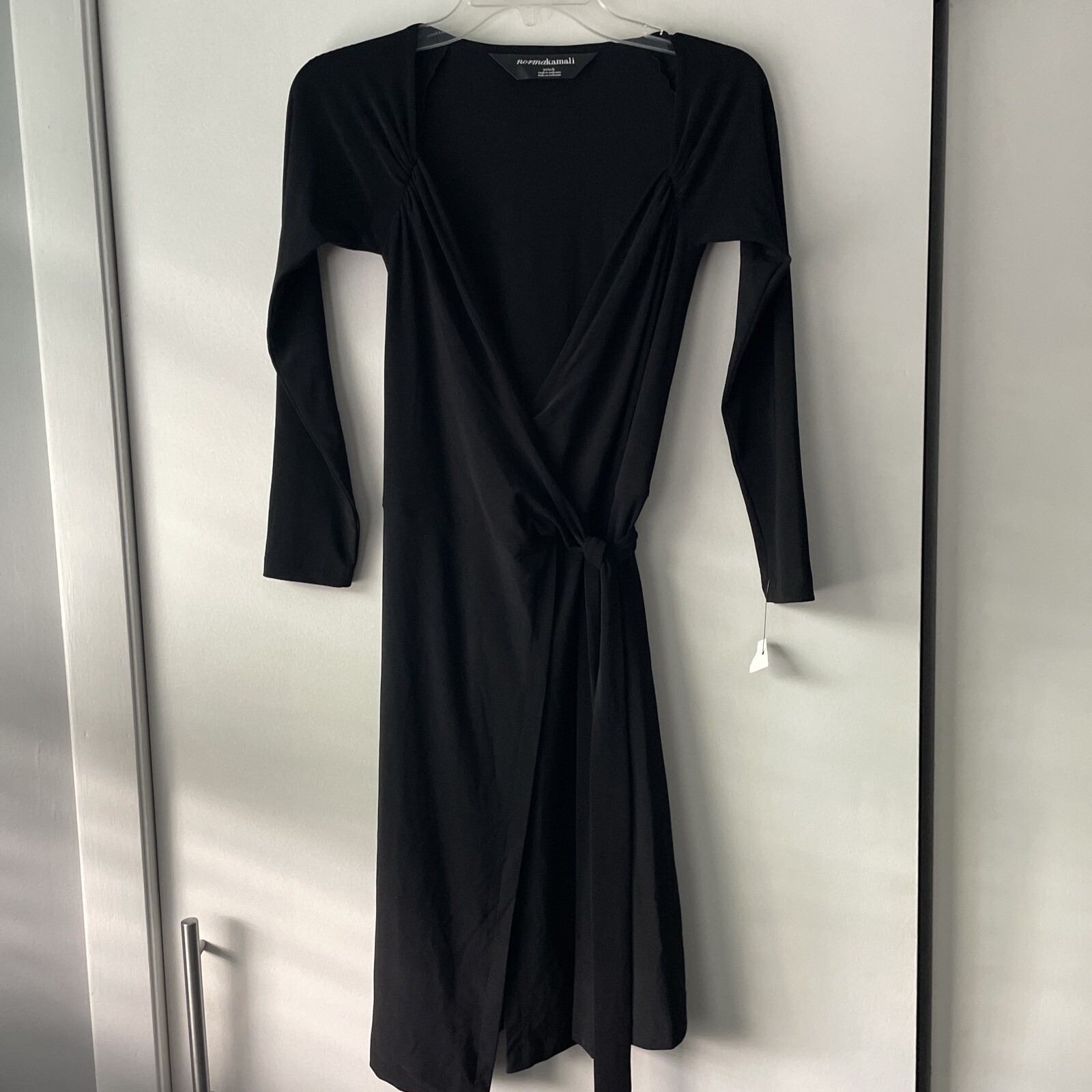 Norma Kamali Wrap Dress Black Size XS C4
