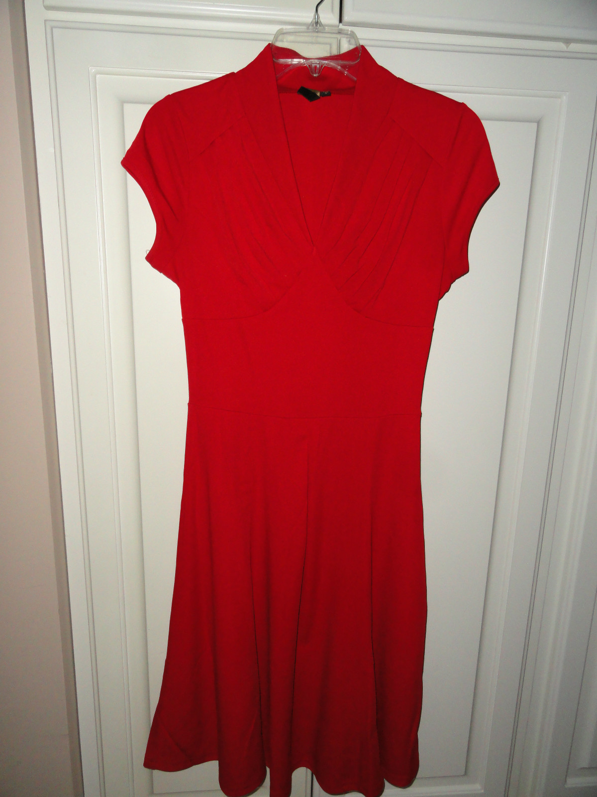 NWOT 1940’S 1950’S AMAZING RED DRESS FLARED STYLE SMALL 4 5 6 REPRO MUST SEE!!!