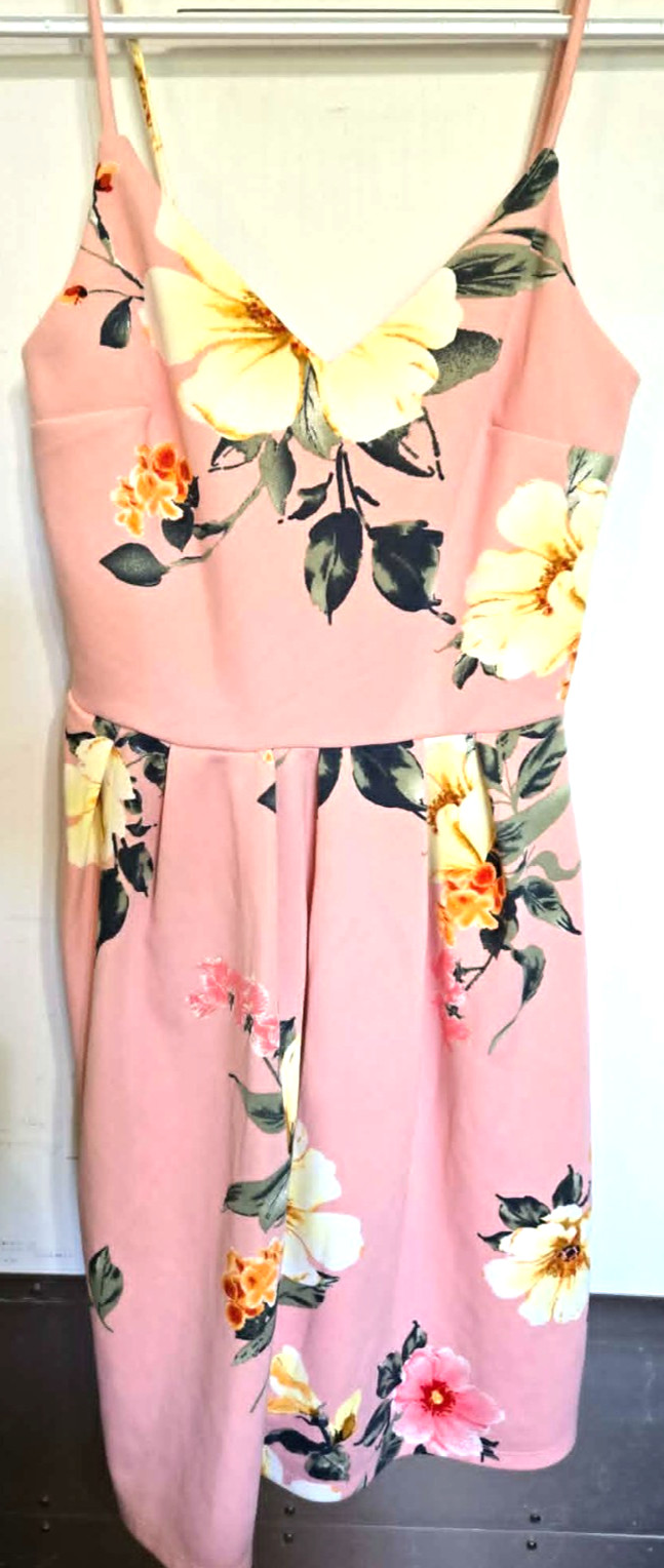 Monteau Los Angeles Sleeveless Dress XS Floral Cottage Fairy Coquette NWT F750