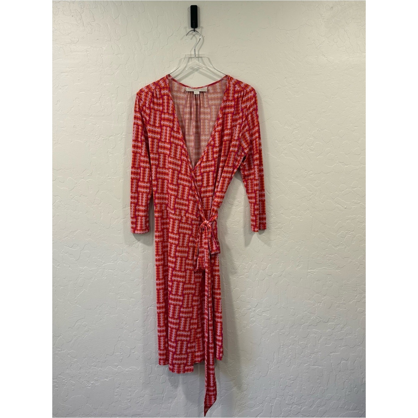 Lesley Evers Printed Wrap Dress Size L