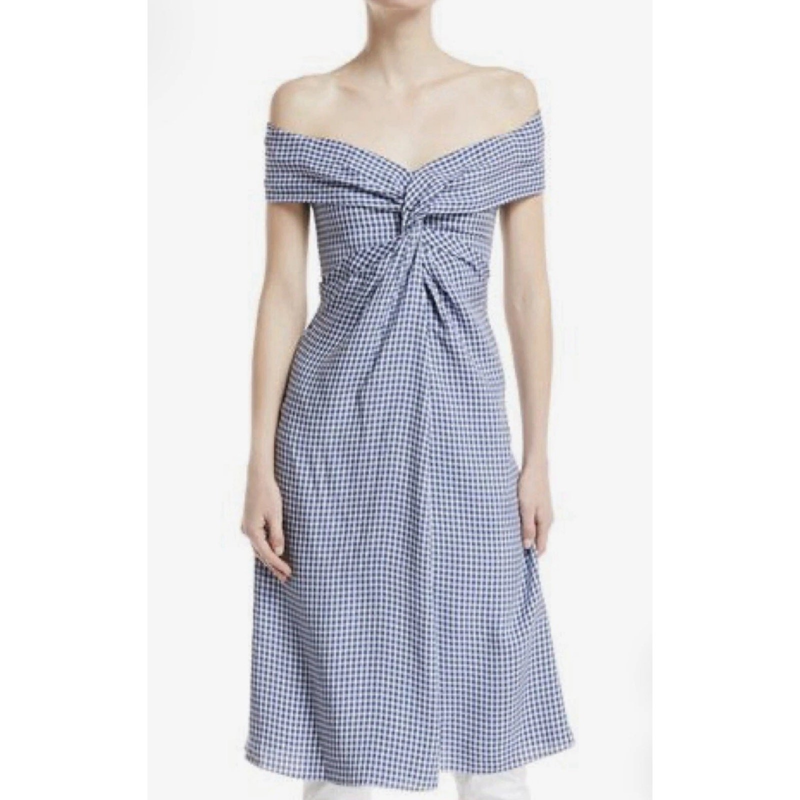 Ralph Lauren Collection Purple Label Gingham Oxford Tunic Blouse Shirt Dress 10