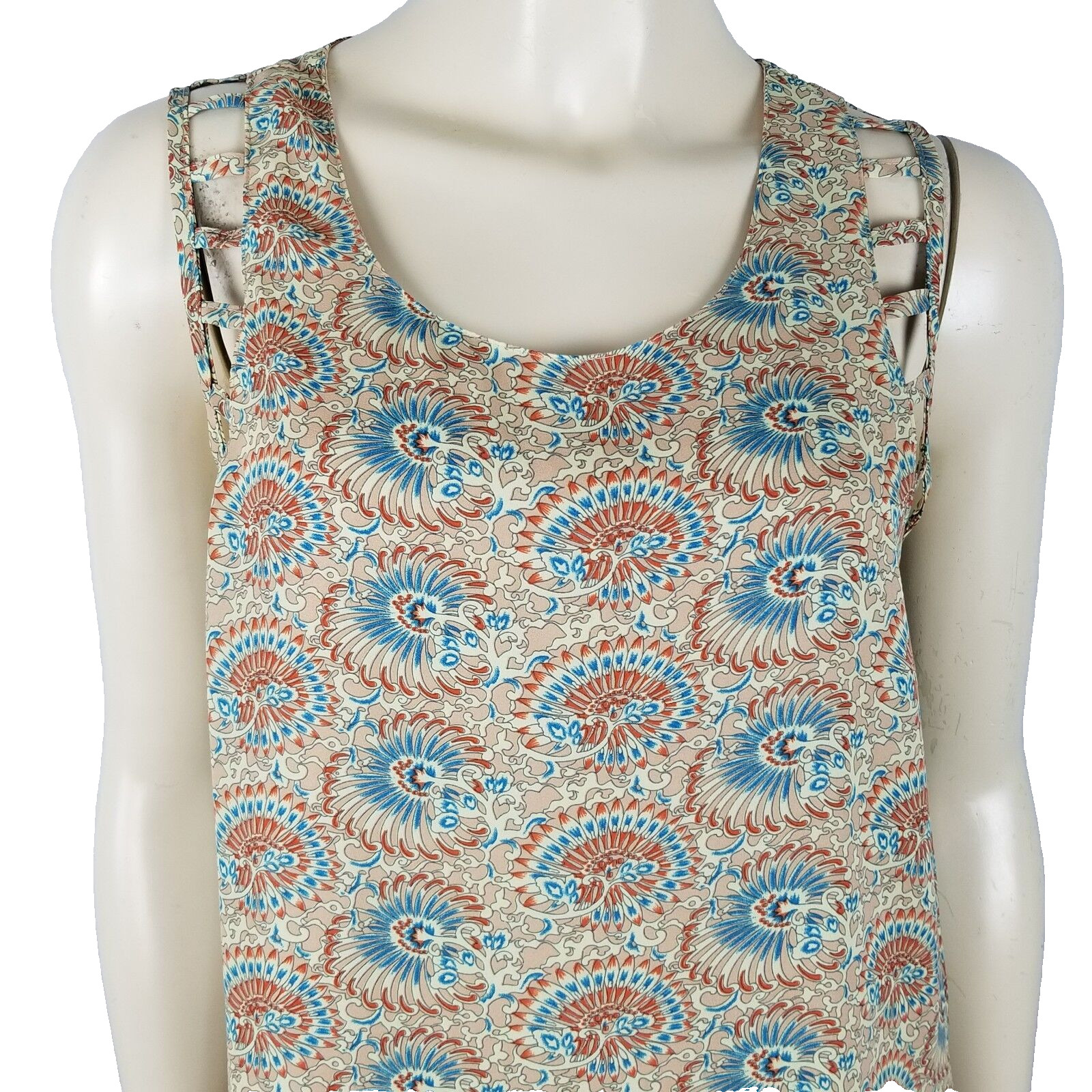Umgee USA sleeveless Tunic polyester comfortable above knee dress size M